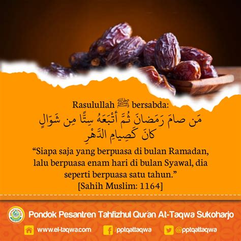 Hadis Puasa Syawal Enam Hari | PPTQ At-Taqwa Nguter