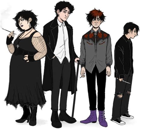 i did a goth kid lineup about a year ago soooooo uh here’s a slightly newer and improved one ...