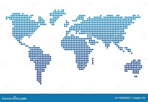 Dotted World Map Vector Illustration Design Stock Vector - Illustration of isolated, dots: 160650822