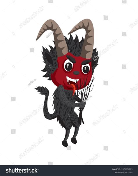 Cute Cartoon Illustration Krampus Stock Vector (Royalty Free ...