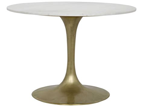 Noir Furniture Laredo Antique Brass & Marble 40.5'' Round Dining Table | Round dining table ...