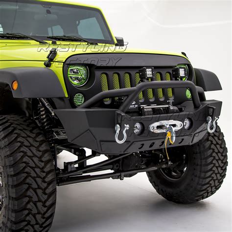 Car & Truck Exterior Parts 2018-2020 Jeep Wrangler JL Front End Grille Bra Cover Protector Kit ...