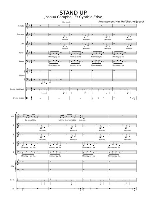 Stand Up – Cynthia Erivo Sheet music for Piano, Bass guitar, Strings ...