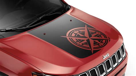 Center hood decal for Jeep Compass Trailhawk hood graphics kits – My Cars Look - Professional ...