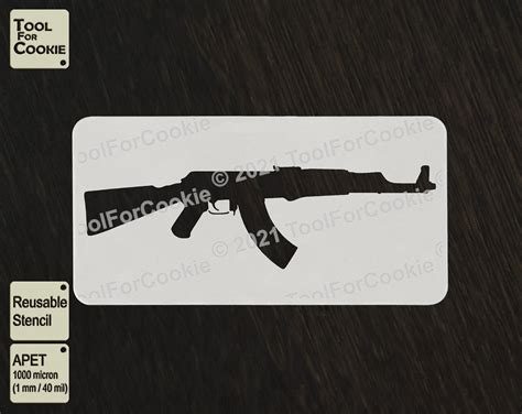 Rifle AK-47 Stencil Weapon Stencil - Etsy UK