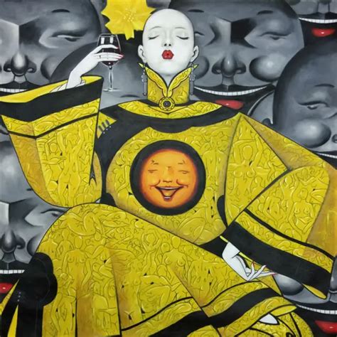 Hand painted oil painting Modern Chinese contemporary Art Peking opera ...