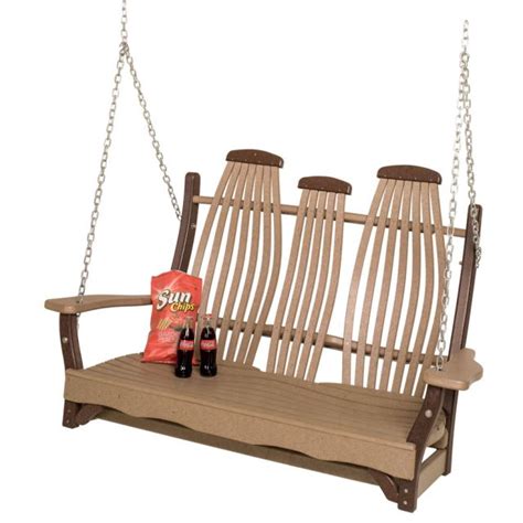 Amish Porch Swings & Stands | Pinecraft.com • Amish Made Lawn Swings, Log Swings, Polywood Swings