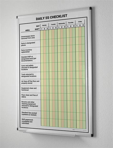 5s Checklist For Warehouse