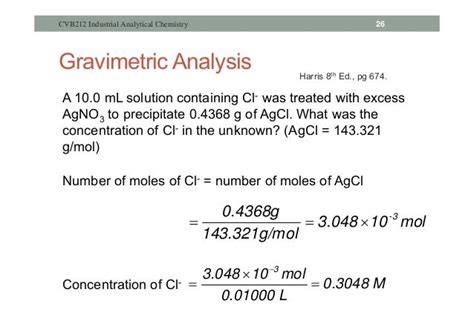 Gravimetric analysis