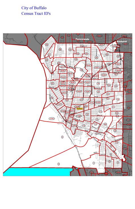 Map of City of Buffalo indicating Census Tracts ***From 2011 reapportionment process | Erie ...