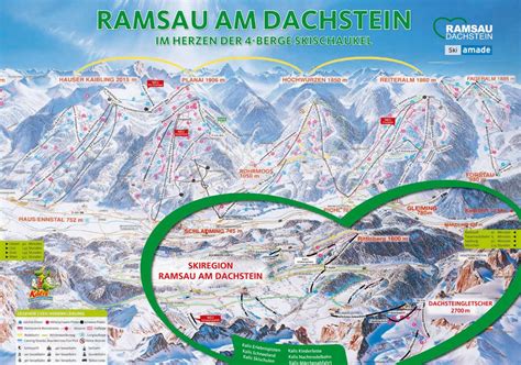 Large detailed piste map of Ramsau - Dachstein - 2019 | Styria ...