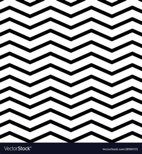 Black and white zig zag striped background Vector Image