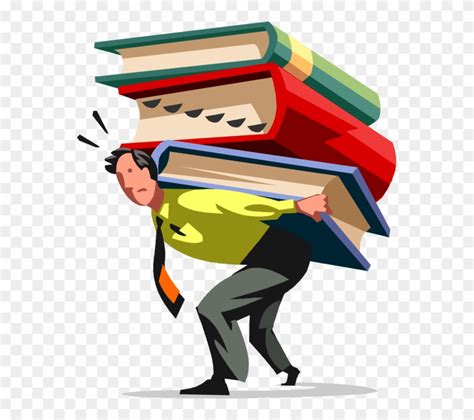 Vector Illustration Of Overloaded Businessman Overwhelmed - Cartoon Clipart (#3802809) - PinClipart