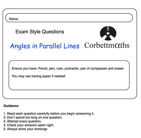 Angles And Parallel Lines Worksheet – Zip Worksheet