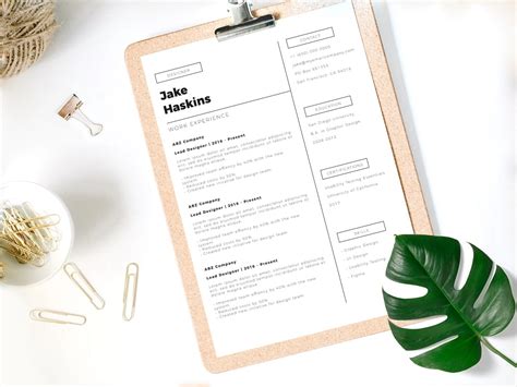 Figma Resume Template - SaaS Design