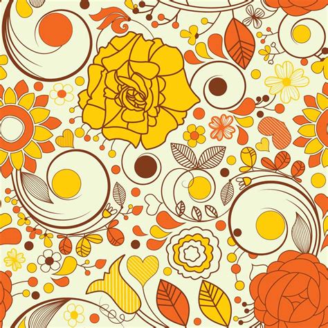 Autumn Flowers Wallpaper Vector Art & Graphics | freevector.com