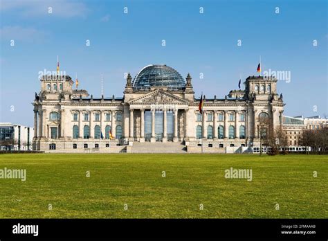 Berlin, Reichstag building, seat of the German Bundestag, combination of neo-renaissance and ...