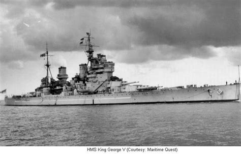 HMS King George V, British battleship, WW2