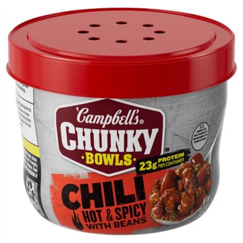 Campbell's® Chunky™ Hot & Spicy Chili with Beans Microwavable Bowl, 15. ...