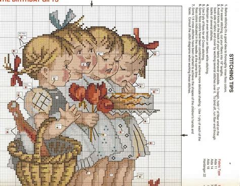 "The Birthday Gifts" Hummel cross stitch pattern 2A | Cross stitch baby ...