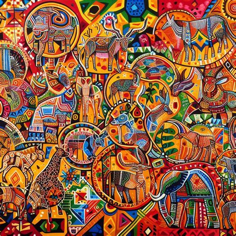 African Abstract Paintings: Beauty in Aesthetics and Symbolism - TingaTinga African Art