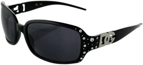 Amazon.com: DG Eyewear Black Rhinestone Sunglasses JE0218B + Free Micro ...