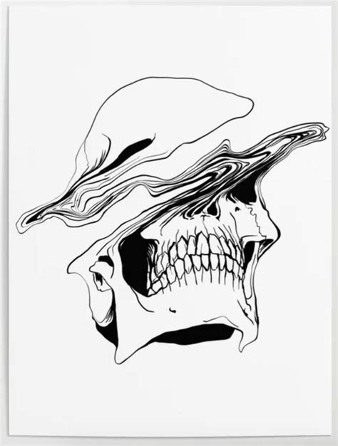 melting skull | Tattoo design drawings, Skull tattoos, Art prints