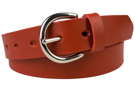 Ladies London 'D' Red Leather Belt - Belt Designs