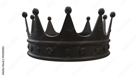 King crown in black metal with precious stones on white background Stock Illustration | Adobe Stock