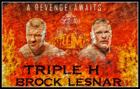 Wrestlemania 29 Triple H vs Brock Lesnar Wallpaper by SameerDesigns on ...