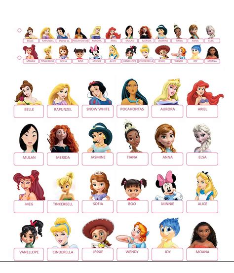 Guess Who Printable Character Sheets