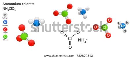 Ammonium Chlorate Formula Nh4clo3 Ammonium Chlorate Stock Illustration 732870313