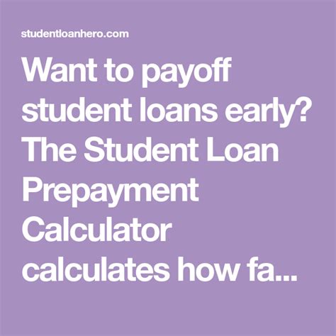 the student loan calculator is shown with text that reads, want to pay ...