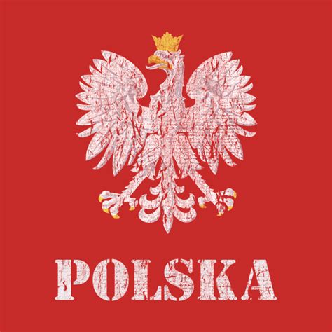 Vintage Poland Polish Eagle Flag - Polish Flag - T-Shirt | TeePublic