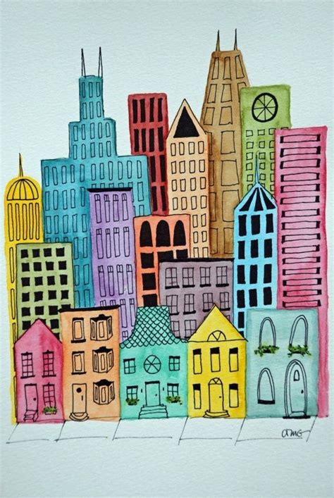 Cityscape Art Projects for Elementary Students