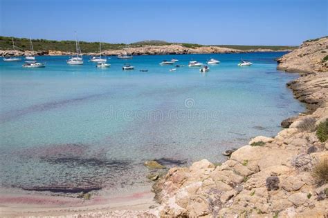 Son Parc Beach in Menorca, Spain Stock Photo - Image of balearic, park ...