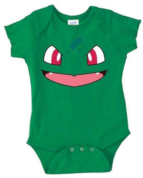 Inspired by Bulbasaur face Pokemon Onesie | Pokemon baby clothes, Baby ...