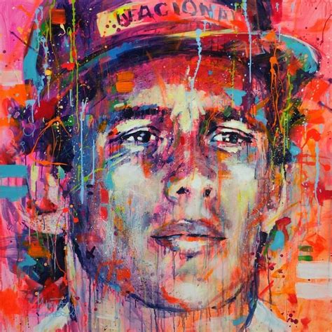 Incredible painting of Ayrton Senna by Marta Zawazka from "Formula 1 ...