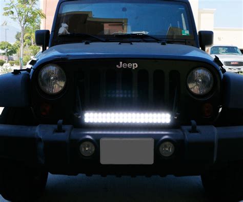 Install IJDMTOY Jeep Wrangler Front Grill LED Light Bar: 7 Steps