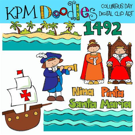 KPM Doodles: Columbus Day Clip art