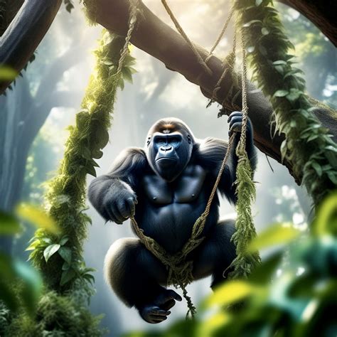 Download Jungle Widlife Gorilla Royalty-Free Stock Illustration Image ...