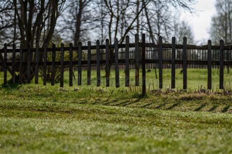 Old Wooden Fence in the Garden in Countryside Stock Photo - Image of fair, weather: 126460080