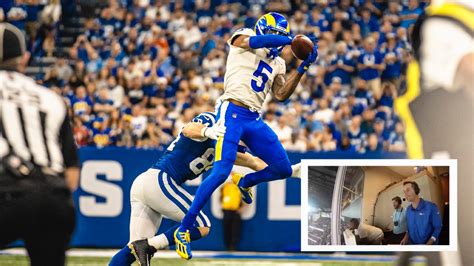 Rams CB Jalen Ramsey’s interception in Rams vs. Colts at Lucas Oil ...