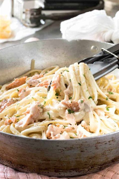 Alfredo Salmon Pasta | RecipeTin Eats