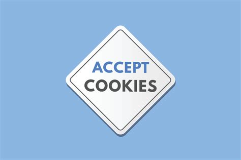 Accept Cookies text Button. Accept Cookies Sign Icon Label Sticker Web ...