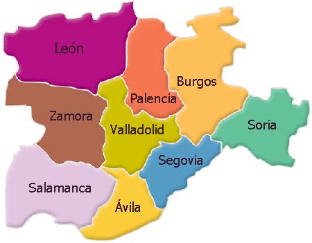 Mapa de Castilla y León