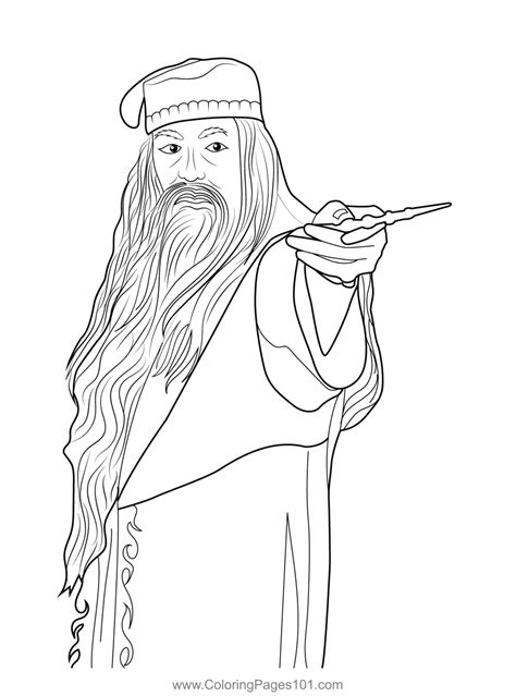 Harry Potter Coloring Page Dumbledore