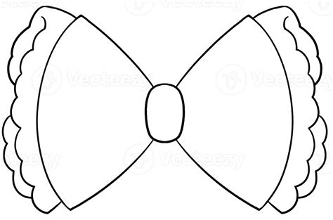 Bow lineart ribbon bow illustrations,Cartoon bow accessory in cartoon style illustration Black ...