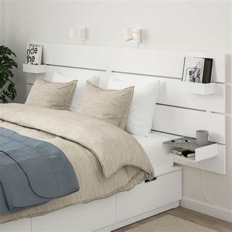 NORDLI Estructura de cama+cajones+cabecero, blanco, 160x200 cm - IKEA | Cabeceros de cama ikea ...