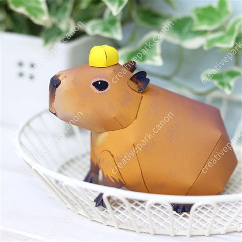 Papercraft Capybara Lowpoly Animal Sculpture 3d Paper Craft Printable ...